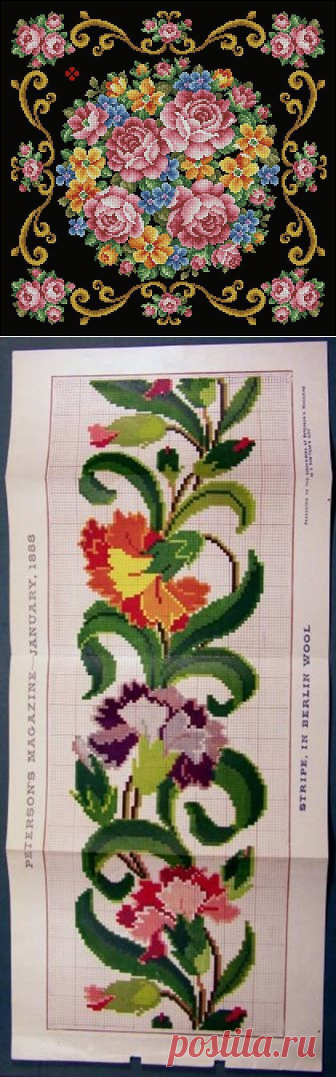 старинные схемы вышивки крестом