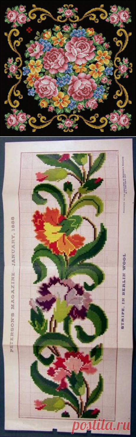 старинные схемы вышивки крестом