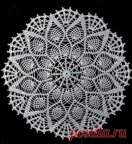 Салфетка с узором ананас (схема) | Crazy-hand.ru