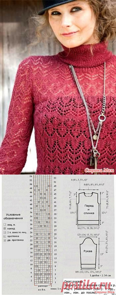 Ажурная водолазка спицами из журнала Vogue - Вяжем вместе он-лайн - Страна Мам