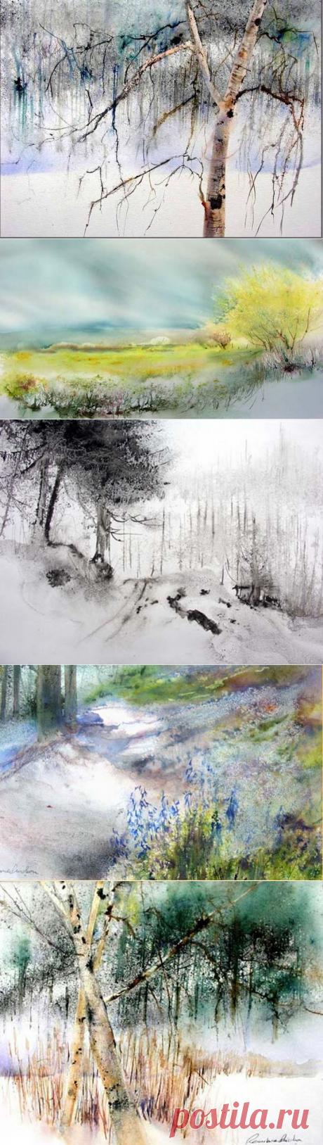 Акварель Reine Marie Pinchon.