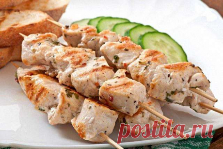 Шашлык из курицы на шпажках — Домашняя кулинария