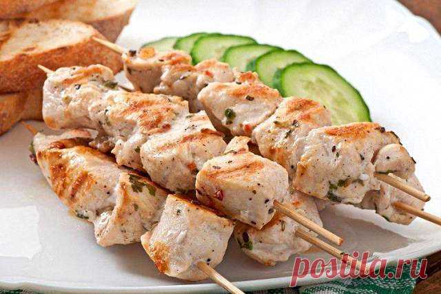 Шашлык из курицы на шпажках — Домашняя кулинария
