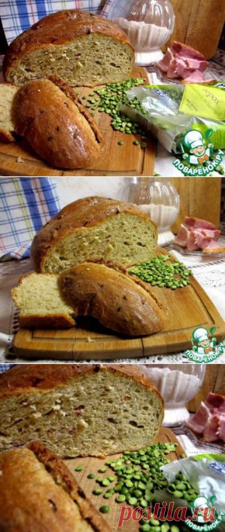 Хлеб гороховый с беконом и луком - кулинарный рецепт