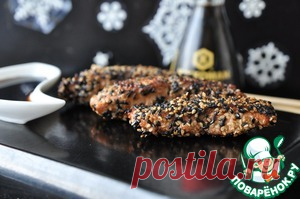 Лосось в кунжуте в азиатском стиле - кулинарный рецепт