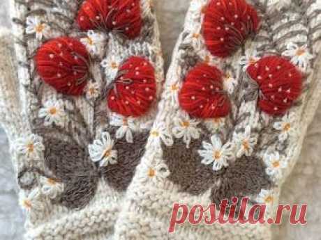 Украшаем варежки объемной вышивкой - Ярмарка Мастеров - ручная работа, handmade