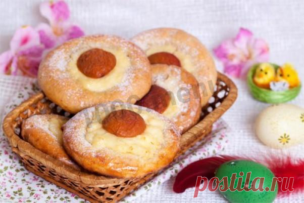 Пасхальные булочки с кремом и абрикосами рецепт с фото пошагово - 1000.menu
