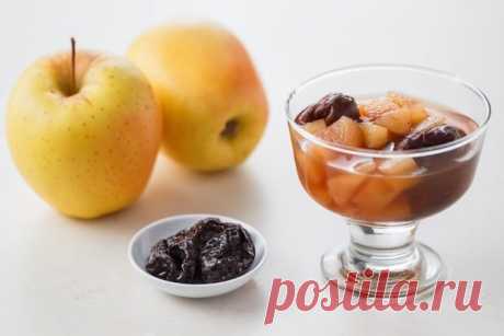 Компот из яблок с черносливом на зиму
