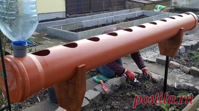 Грядка для клубники из трубы
