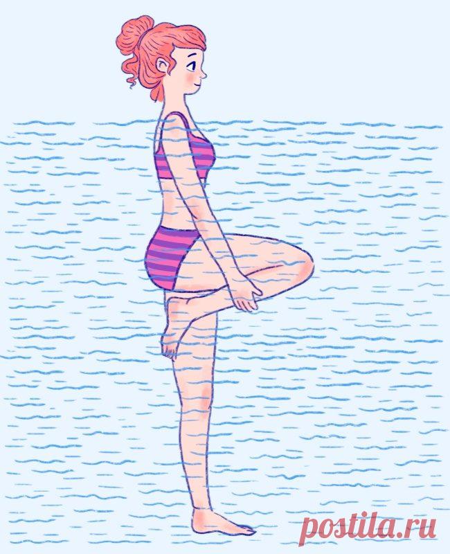 Водные упражнения для тонкой талии / Все для женщины