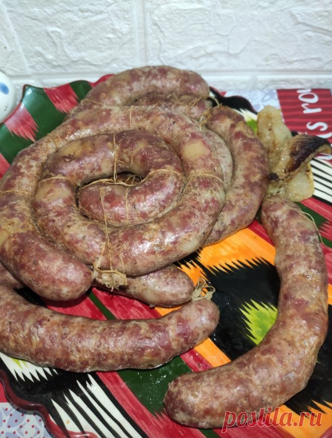 Домашняя свино-говяжья колбаса - рецепт автора Оксана Кащеева