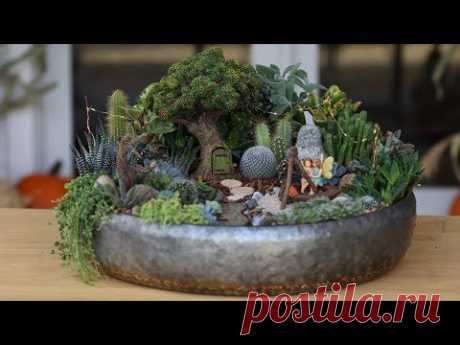 Succulent Treehouse Fairy Garden! 🌵🧚‍♀️// Garden Answer