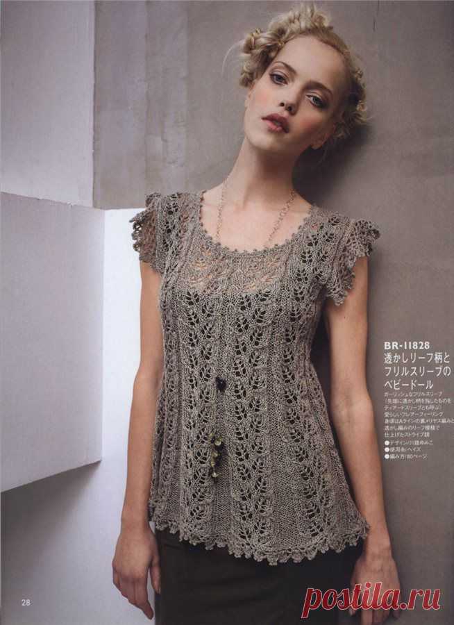 ажурная кофточка на лето.