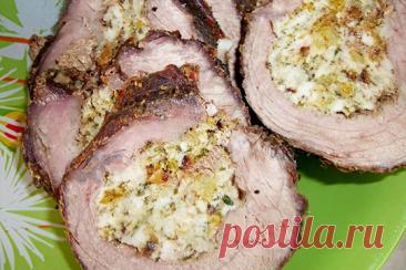 Фаршированный мясной рулет — Готовим дома