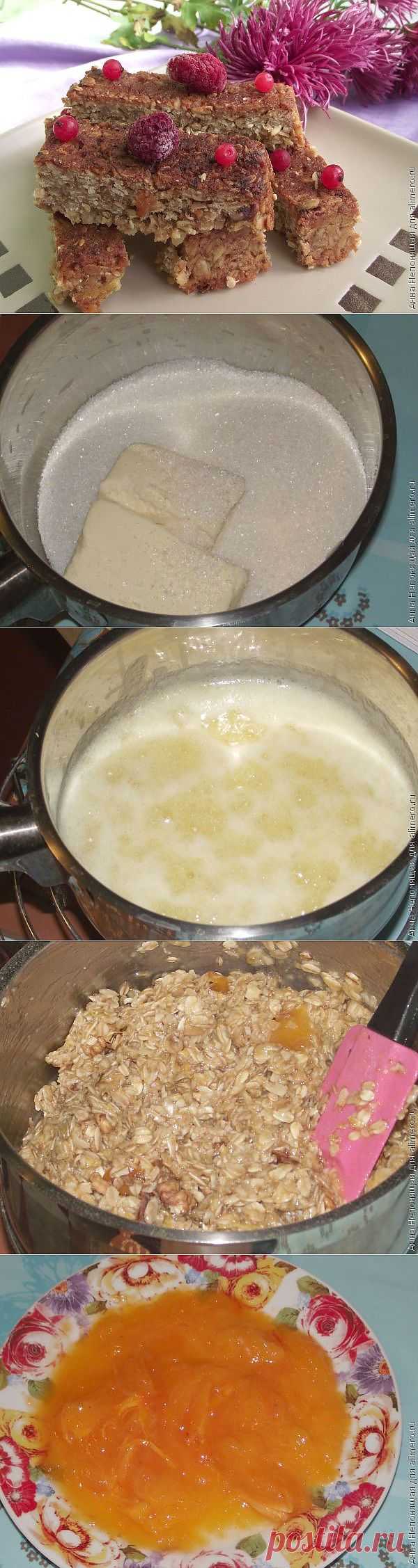 Батончики овсяные с хурмой / Рецепты с фото