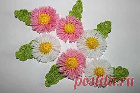 6 LGE DAFFODILS - крючком весенние пасхальные ЦВЕТЫ - ... | Крючком фло ...