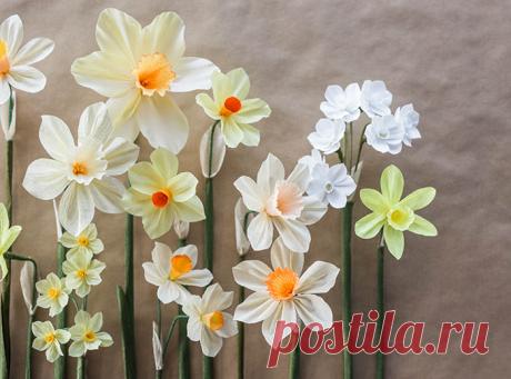 Мастер-класс: нарциссы из бумаги - Postel-Deluxe.ru