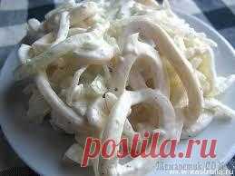 Салат из кальмаров простой и вкусный, сахалинский салат с яйцом