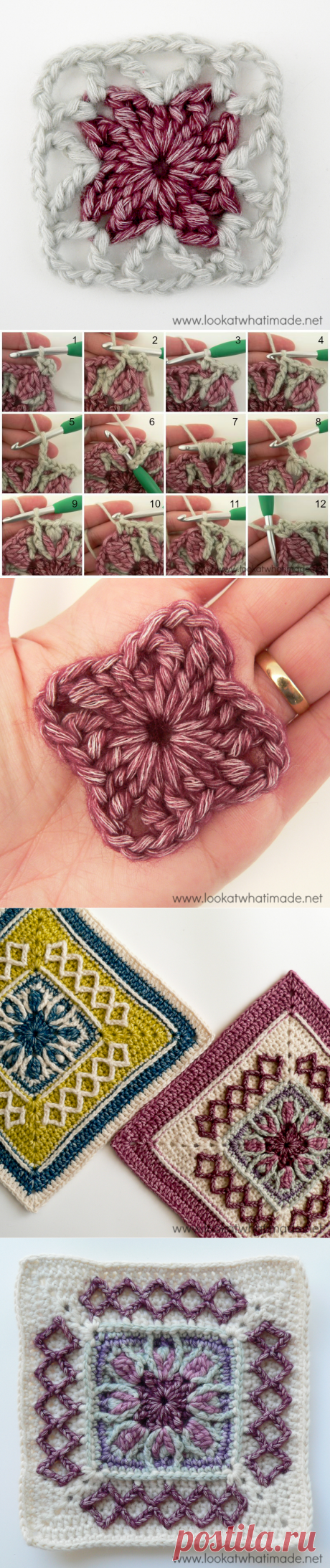 Esme's Winter Cottage {12&quot; Crochet Square} &amp;ndash; Look At What I Made