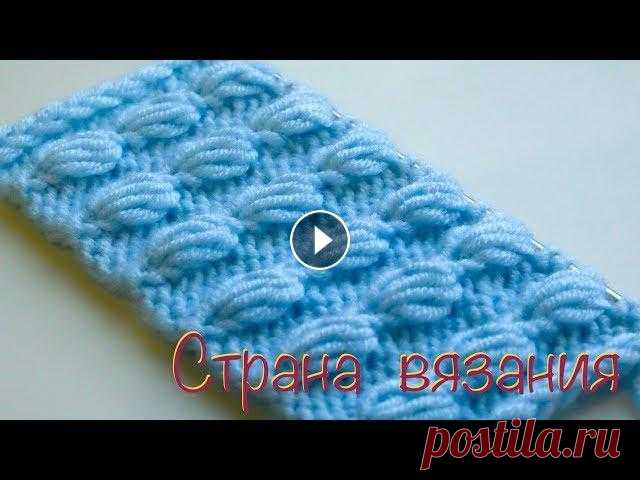 Узоры спицами. Попкорн (шишечки). Простой объемный, рельефный узор Попкорн или Шишечки. Рапорт узора 4 петли и 6 рядов. Для образца набираем количество петель кратное 4+3 петли для сим...