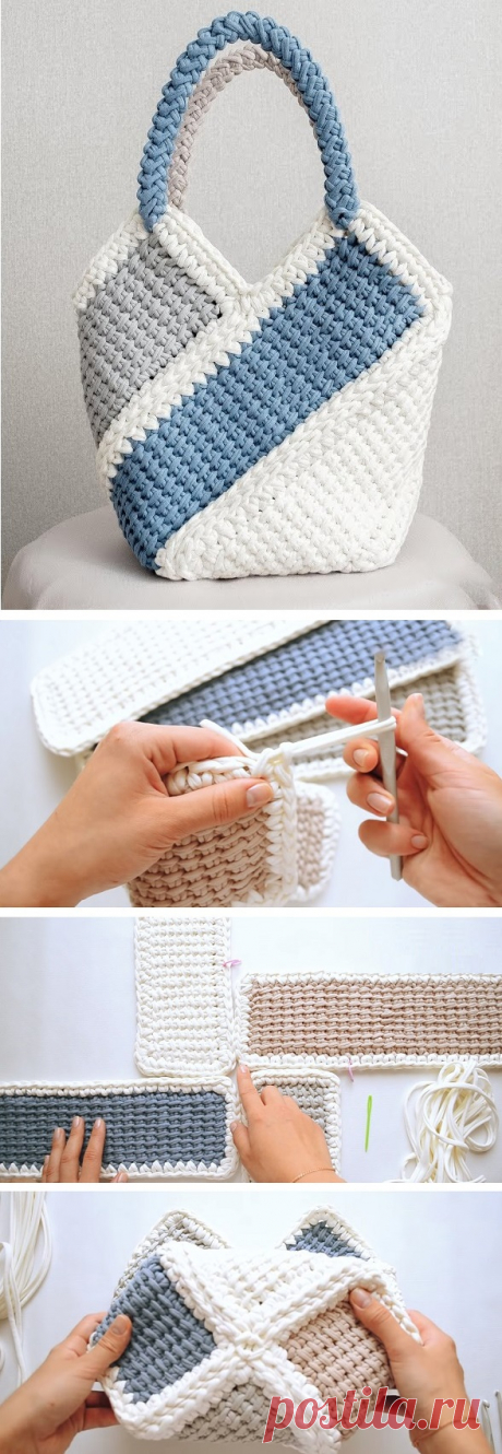 Tutorial de crochê de bolsa bonita - Tutoriais e mais