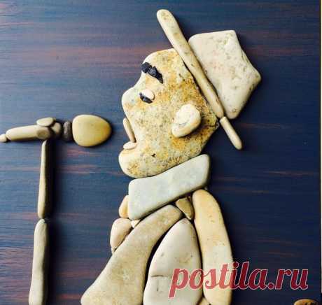 Удивительные картины из камней в виде людей: идеи — DIYIdeas
