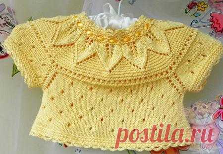 Жакет-Болеро С Красивой Кокеткой (Спицами) - Вязание онлайн спицами - Форум о вязании спицами и крючком
