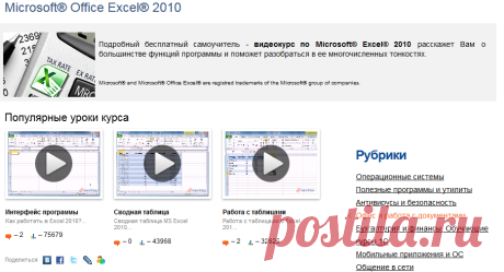 Обучение Excel, обучение программе Excel для начинающих