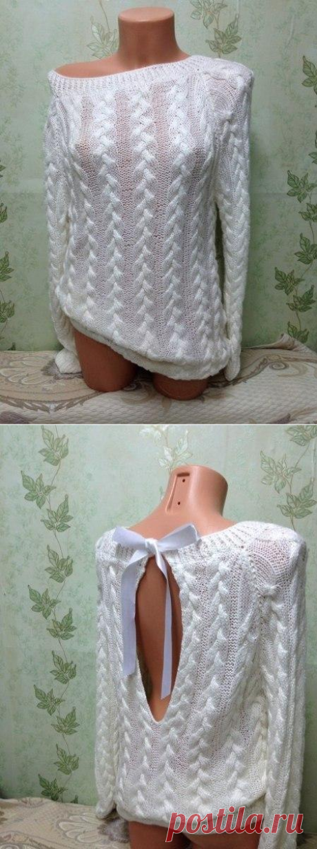 Красивая кофточка спицами.