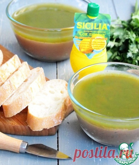 Печёночный паштет с зелёным желе - кулинарный рецепт