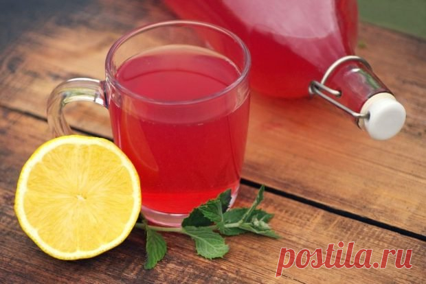 Компот «Мохито» из красной смородины с мятой и лимоном на зиму — Сад Заготовка