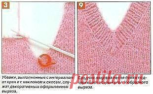 МК: ​Убавки для V-образного выреза