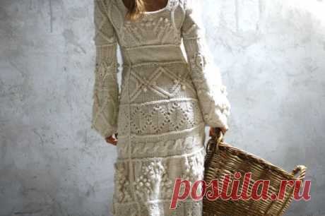 (1) Off-white hand knit dress - wedding dress - custom order
