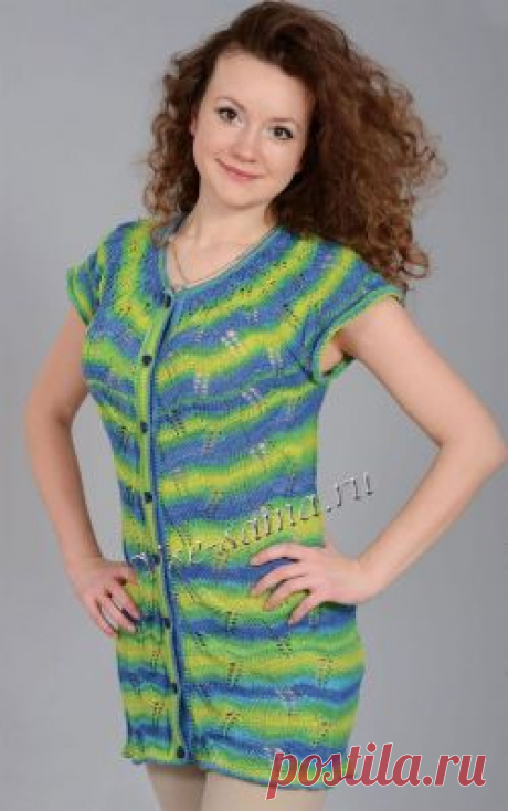 Удлиненный меланжевый пуловер. Описание, схема и выкройка