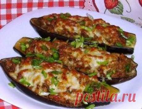 Лодочки из баклажан