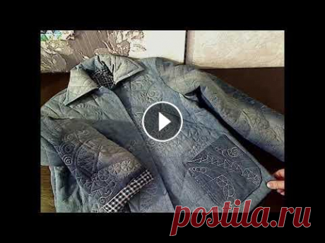Стеганая куртка из старых джинсов Джинсовые переделки .Шьем стеганую курточку из старых джинсов. #джинсовая #переделка #куртка...