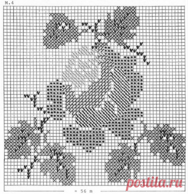 Пуловер с большой розой. Схемы и выкройки