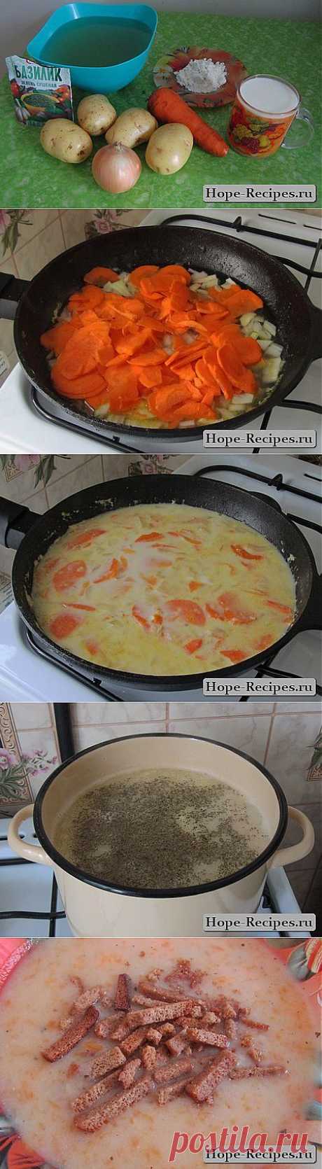 Суп-пюре на грибном бульоне © Кулинарный блог #Рецепты Надежды