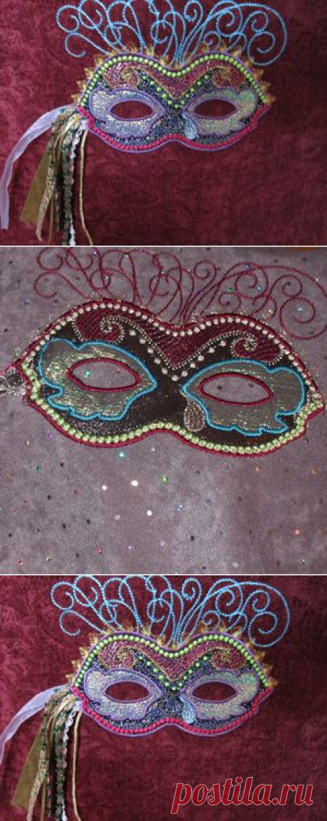 Mardi Gras embroidery applique exclusive design single