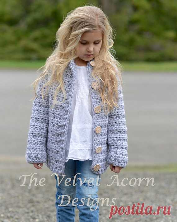 CROCHET PATTERN-The Dusklyn Sweater 2 3/4 5/7 by Thevelvetacorn