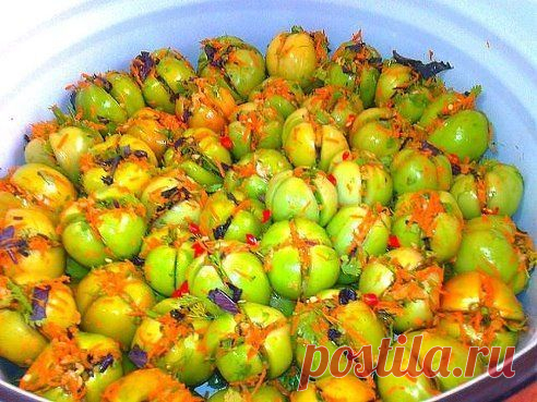 Вкуснейшие зелёные помидорчики - квашенные и быстрые