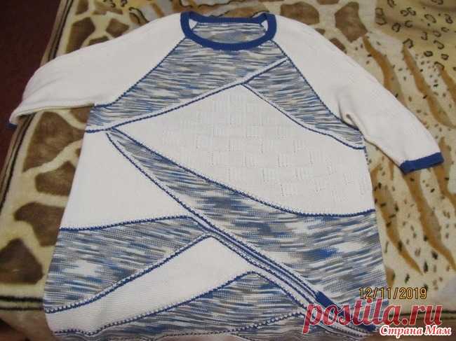 Платье техникой укороченных рядов Никогда этой техникой не вязала. Если бы мне не попалось на глаза приглашение на он-лайн в технике 