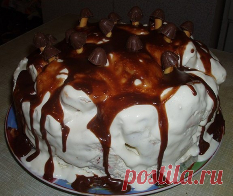 Торт &quot;Мечта занятой женщины&quot;.
=Легкий, вкусный тортик.
=Тесто:
-100 г сливочного масла
-банка сгущенного молока
-2 яйца
-1 стакан муки
-0,5 ч.л.- соды
-0,5 ч.л.- какао
=Крем:
-300 г сметаны
-150 г сахара