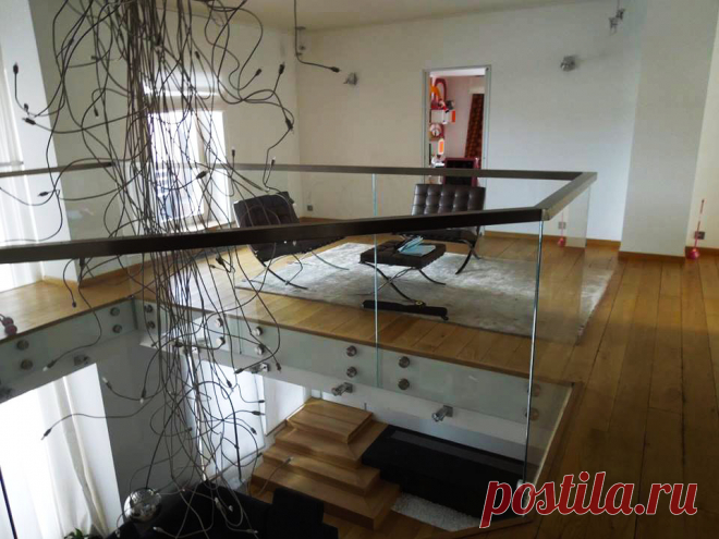 Самонесущие ограждения с нержавеющим поручнем