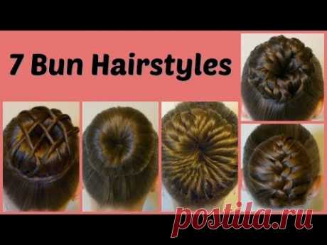 7 Ways To Make A Bun Using A Hair Donut Compilation! 1 Week Of Bun Hairstyles