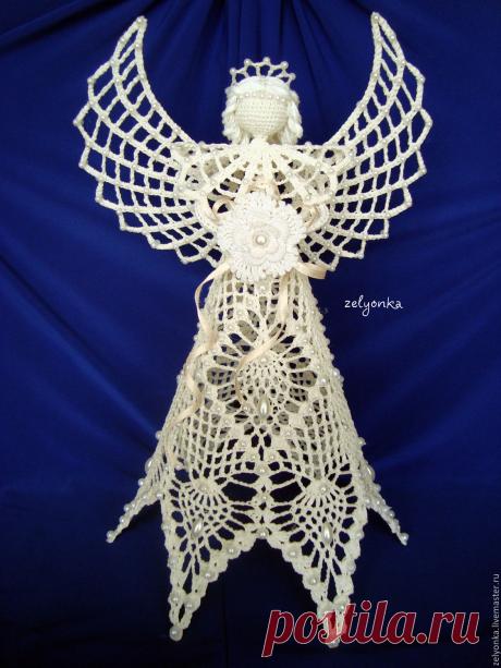 Ангел Агата – купить в интернет-магазине на Ярмарке Мастеров с доставкой Ангел Агата - купить или заказать в интернет-магазине на Ярмарке Мастеров | Очень нежный, ажурный ангел.Связан крючком из&hellip;