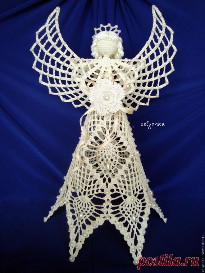 Ангел Агата – купить в интернет-магазине на Ярмарке Мастеров с доставкой Ангел Агата - купить или заказать в интернет-магазине на Ярмарке Мастеров | Очень нежный, ажурный ангел.Связан крючком из…