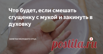 Что будет, если смешать сгущенку с мукой и закинуть в духовку Как-то раз я уже рассказывал, что в нашем доме есть 