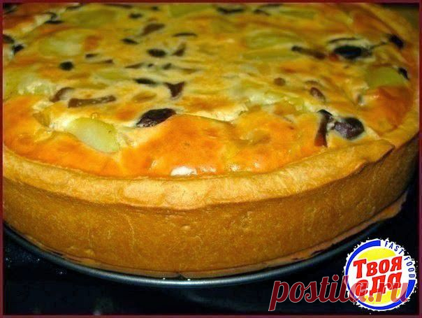 Пирог с картошкой и грибами