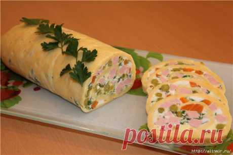 УЛИВИТЕЛЬНЫЙ ОЛИВЬЕ-РУЛЕТ - Простые рецепты Овкусе.ру